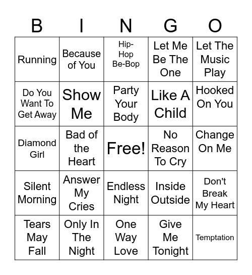 Freestyle Bingo Card