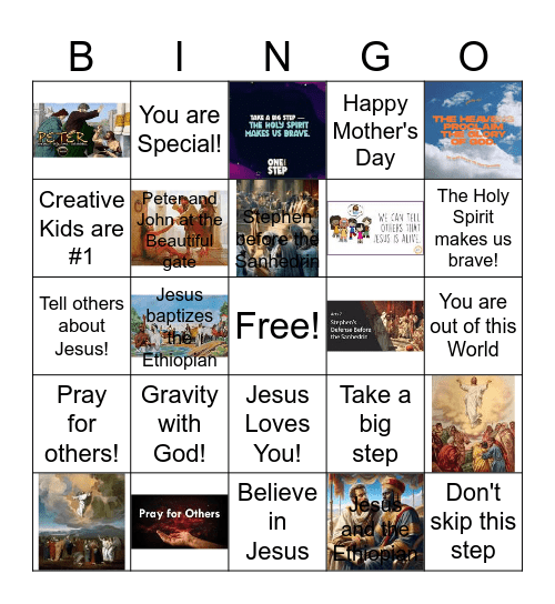 One Small Step Bingo Card