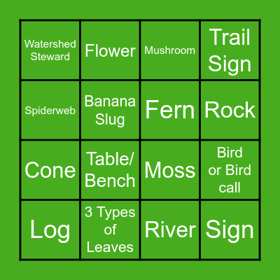 Headwaters BINGO Card