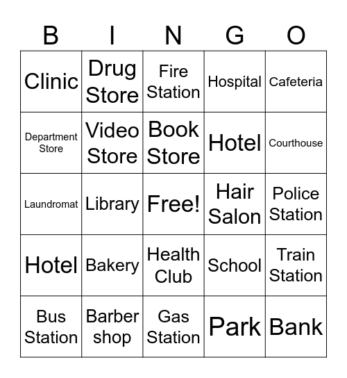 SBS Chapter 7 - Vocabulary Bingo Card