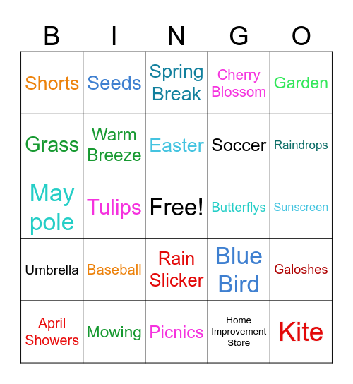 SPRING FLING BINGO Card