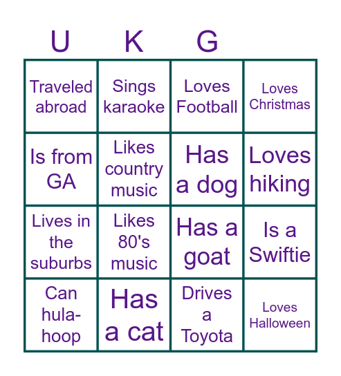 Let's BINGO! Bingo Card