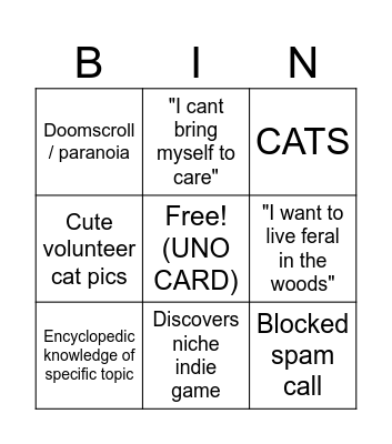 KELLY Bingo Card