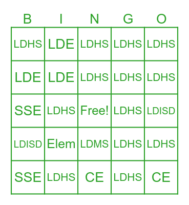 Falcon Showcase Bingo Card