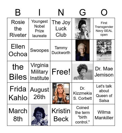 B.I.N.G.O – Building Inclusion, Networking and Growth OpportunitDiversity Bingo - Women Bingo Card