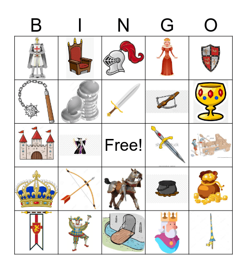 Medieval Bingo! Bingo Card