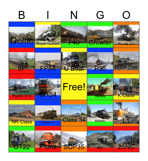 Luxury Trains the past, the present and the future Bingo Card