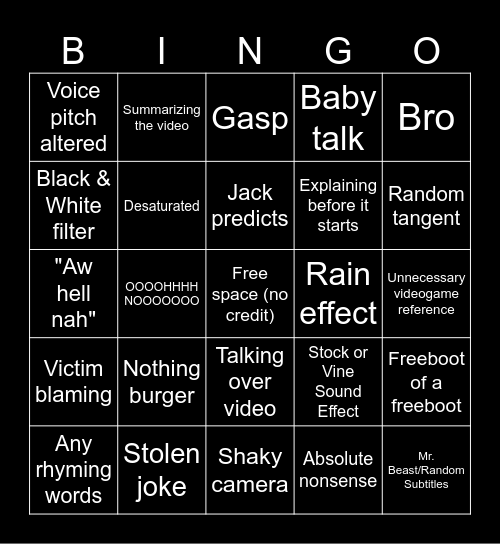 sssniperwolf bbbingo Card