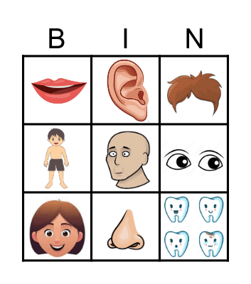 Face Bingo Card