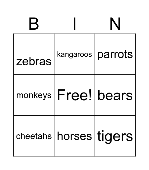 What do you want to see? Bingo Card