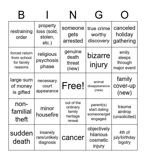 REMBUSCH Bingo Card