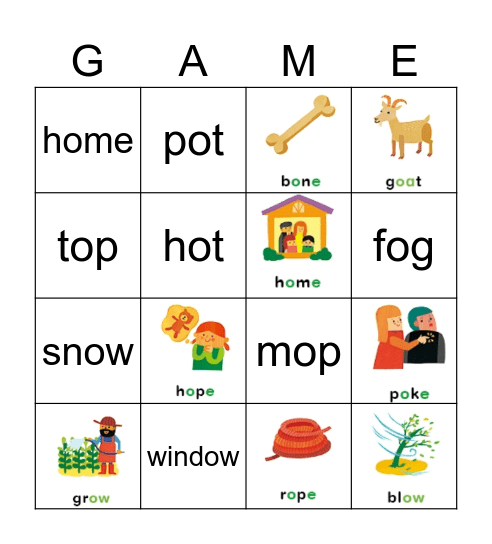 GAME Bingo Card