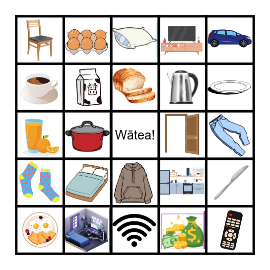 Kupu o te kāinga Bingo Card