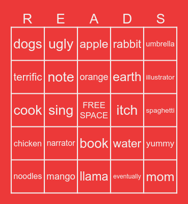 COMMUNITY READERS Bingo Card