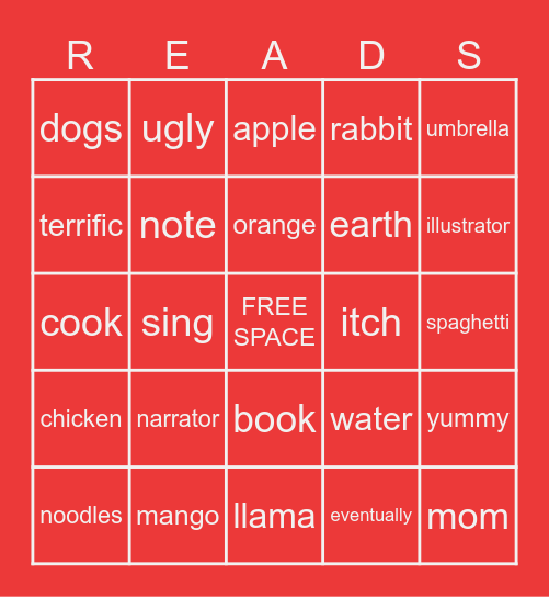 COMMUNITY READERS Bingo Card