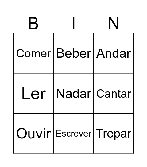 Ações Bingo Card