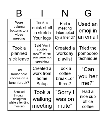 Bingo!!! Bingo Card