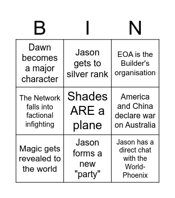 Book 5 Bingo Card