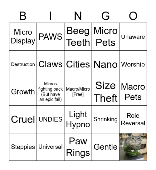 JustinDaMacro Bingo Card