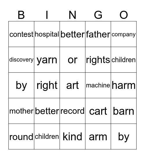 Week 27 Bingo Card