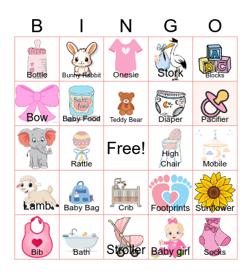 Baby Shower Bingo Card