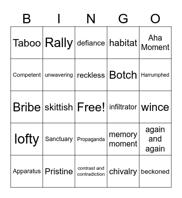 Among the Hidden Bingo Card