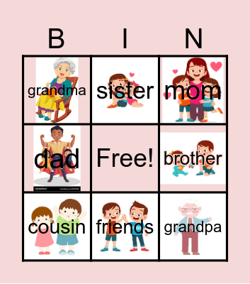 family Bingo Card