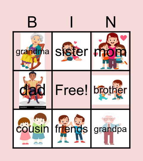 family Bingo Card