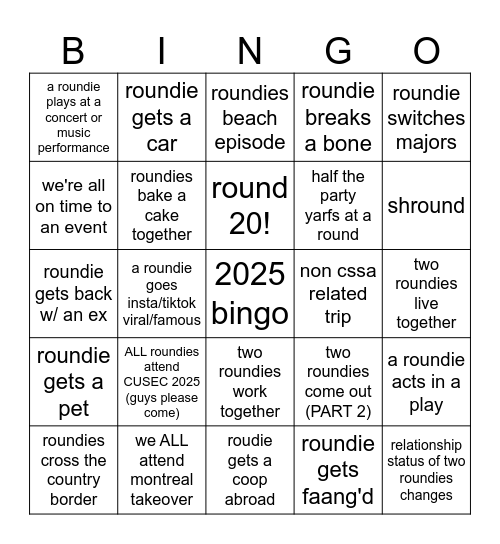 ingoebingo angoebango Bingo Card