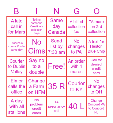 May Bingo Card