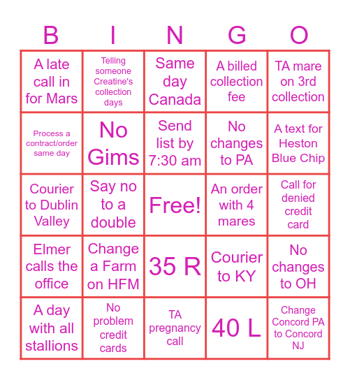 May Bingo Card