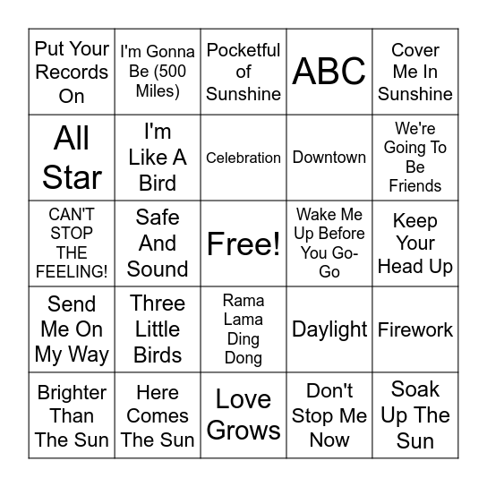 Round 3 & 4 - Can't Help But Smile Bingo Card