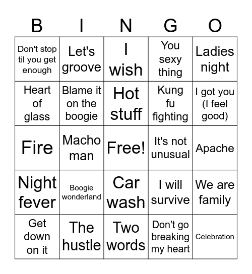 Game 1- 6/5 Bingo Card