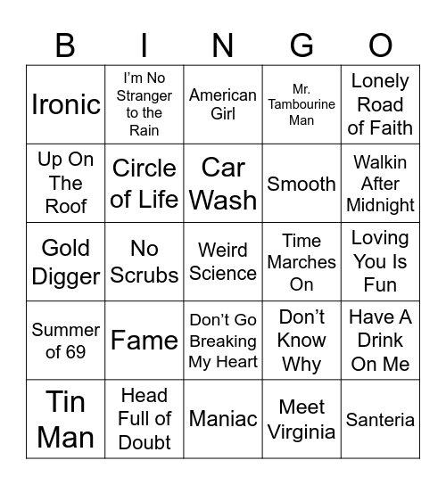 BDB Bingo 7 Bingo Card