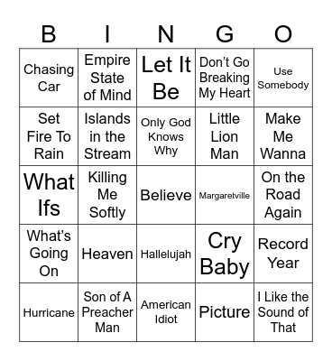 BDB Bingo 36 Bingo Card