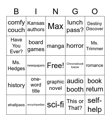 Reading Challenge Celebration Bingo Card