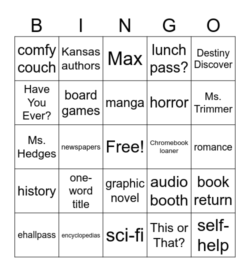 Reading Challenge Celebration Bingo Card