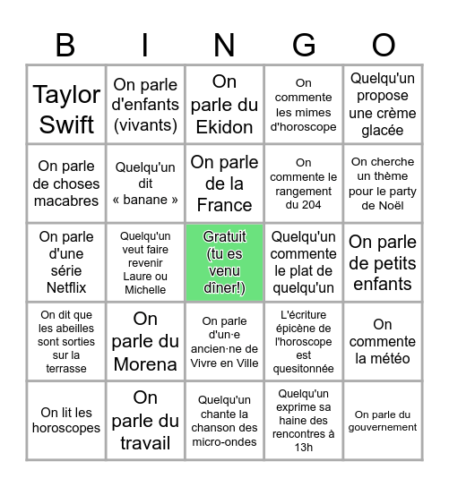 BINGO DU MIDI! Bingo Card