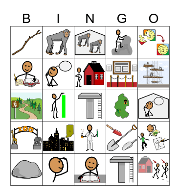 International Chimpanzee Complex Bingo Card