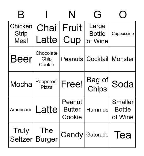 Hyatt Bingo Card