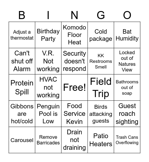 F.C. Bingo Card