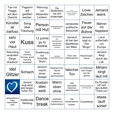 Eurovision Song Contest BINGO Card