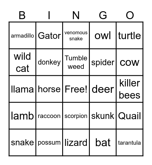 2024 COLI'S  Cardenas Texas Ranch Bingo Card