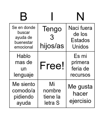 Bingo! Bingo Card