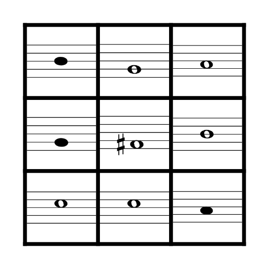 B-A-G     F# and C Bingo Card