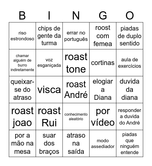 CHICO BINGO Card