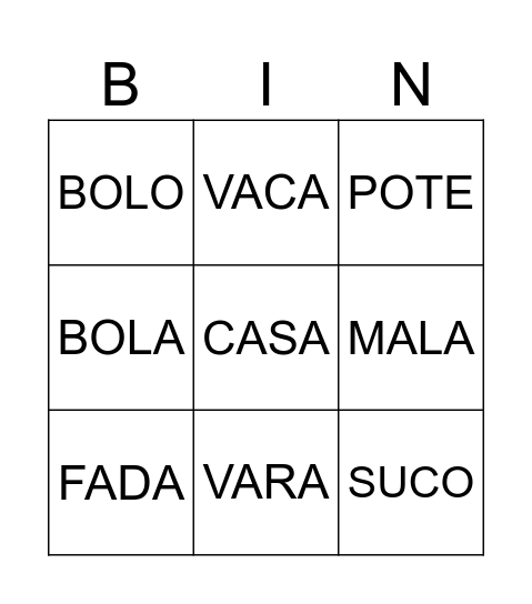 SONS PROLONGAVÉIS Bingo Card
