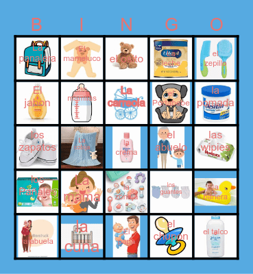 BABY SHOWER LOTERIA Bingo Card