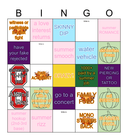 SU 24 OKTOBERFAM BINGO Card