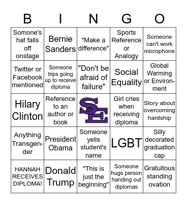 HANNAH’S GRADUATION! Bingo Card
